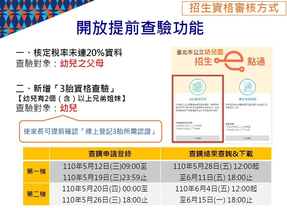 招生E點通-開放提前查驗功能1